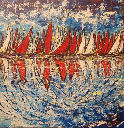 PARTIR LA BAS ... by Christiane Guerry, 회화 for Sale on Singulart