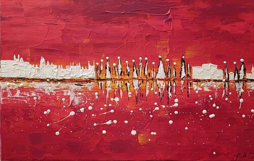 LA VILLE BLANCHE di Christiane Guerry, Pittura in vendita su Singulart