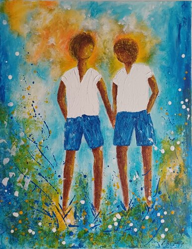 P'TITS GARS di Christiane Guerry, Pittura in vendita su Singulart