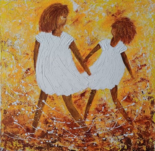 PETITES SOEURS by Christiane Guerry, Painting for Sale on Singulart