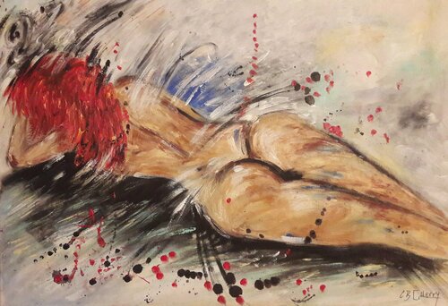 LES CHEVEUX ROUGE van Christiane Guerry, Schilderij te koop op Singulart