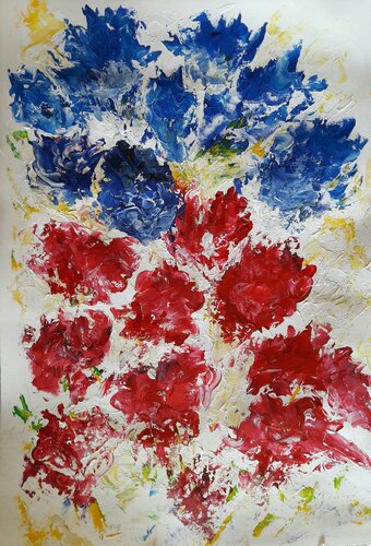 MON FEU D'ARTIFICE van Christiane Guerry, Werk op papier te koop op Singulart