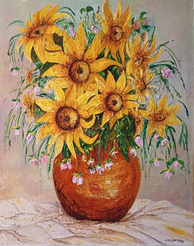 LES TOURNESOLS von Christiane Guerry, Malerei kaufen auf Singulart