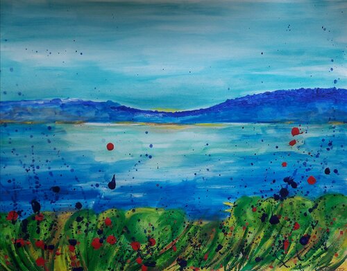 ESPACE BLEU by Christiane Guerry, Work on Paper for Sale on Singulart