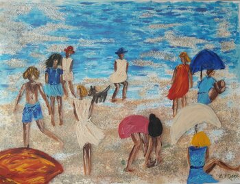 SCENE DE PLAGE Christiane Guerry