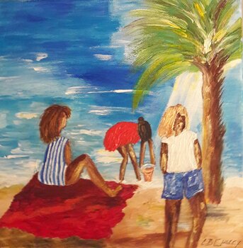 ENFANTS A LA MER Christiane Guerry