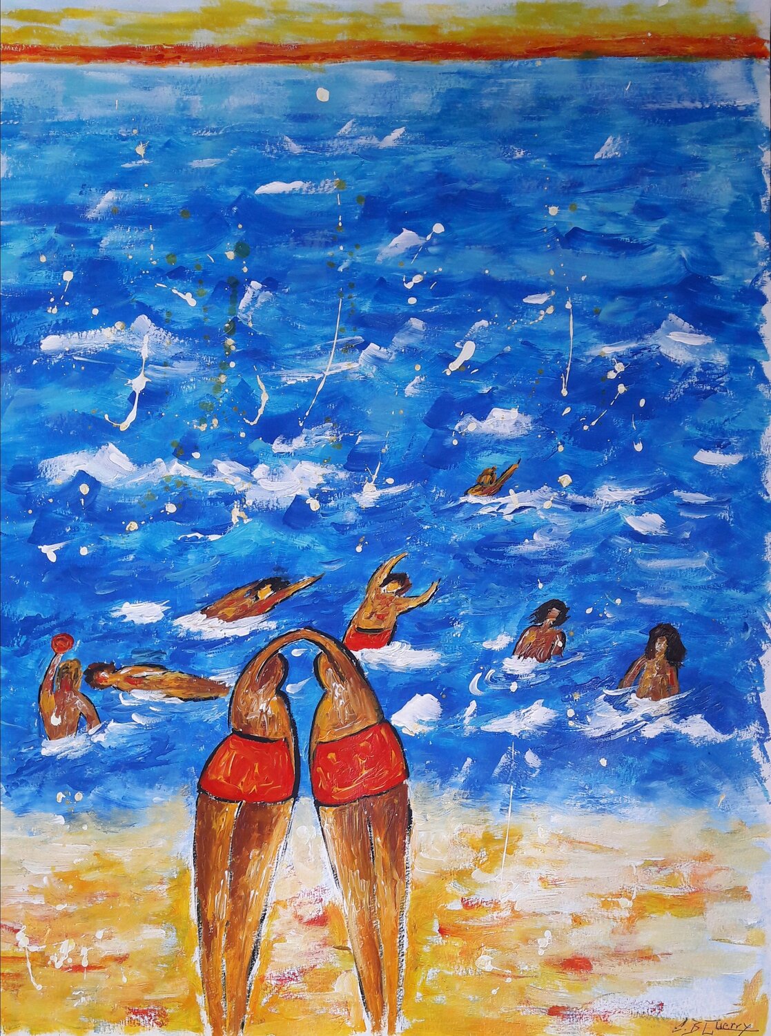 LA MER QU'ON VOIT DANSER Christiane Guerry Obra en papel en venta
