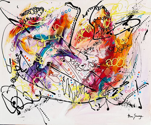 Le dauphin bleu van ÂME SAUVAGE, Schilderij te koop op Singulart
