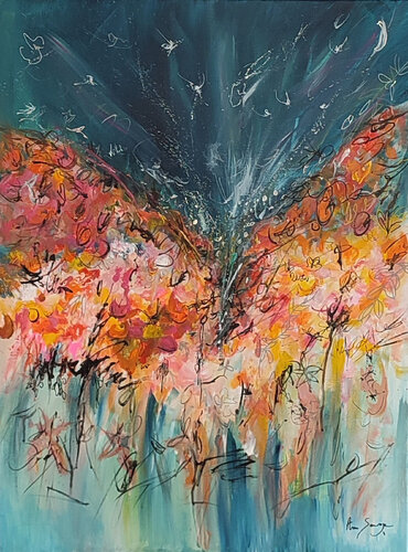 Danse en fleurs van ÂME SAUVAGE, Schilderij te koop op Singulart