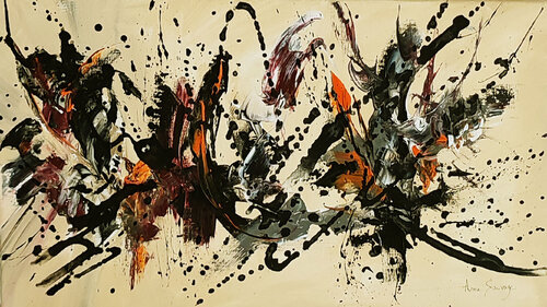Collision dans l'autre monde van ÂME SAUVAGE, Schilderij te koop op Singulart