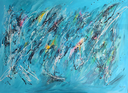 Bleu des profondeurs van ÂME SAUVAGE, Schilderij te koop op Singulart