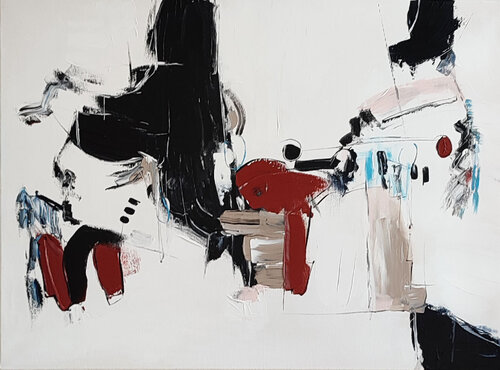 Un profond sommeil - tableau minimaliste abstrait van ÂME SAUVAGE, Schilderij te koop op Singulart