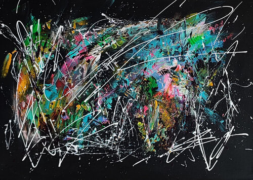 Flashy - tableau design van ÂME SAUVAGE, Schilderij te koop op Singulart