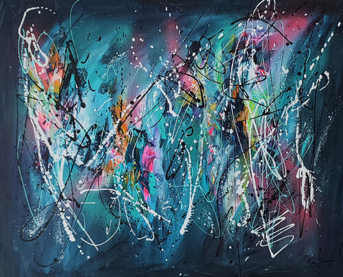 Création des profondeurs van ÂME SAUVAGE, Schilderij te koop op Singulart