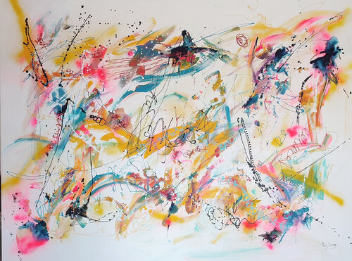 Danse musicale van ÂME SAUVAGE, Schilderij te koop op Singulart