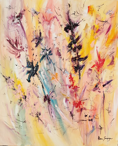 Journée printanière au pays des fleurs van ÂME SAUVAGE, Schilderij te koop op Singulart