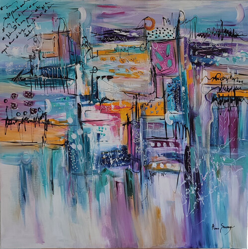 Les pêcheurs nocturnes di ÂME SAUVAGE, Pittura in vendita su Singulart
