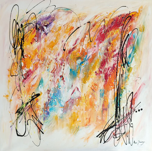 La femme en rouge di ÂME SAUVAGE, Pittura in vendita su Singulart