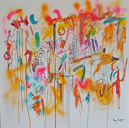 La joie dans la tête di ÂME SAUVAGE, Pittura in vendita su Singulart