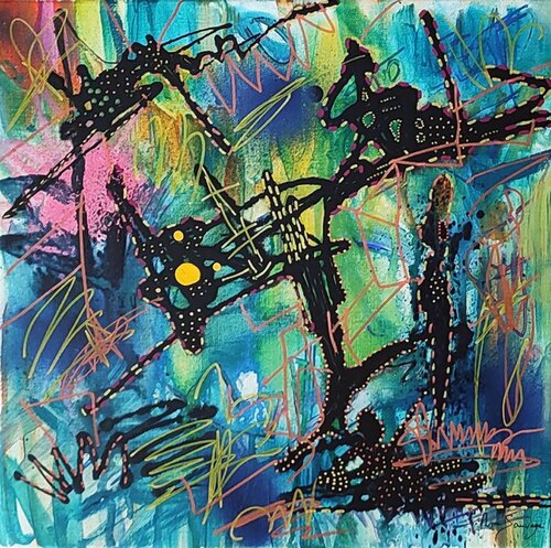 Calm electro von ÂME SAUVAGE, Malerei kaufen auf Singulart