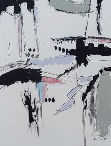 Un chemin vers l'inconnu - tableau minimaliste moderne von ÂME SAUVAGE, Malerei kaufen auf Singulart