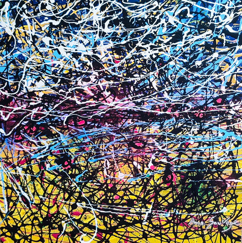 Mental - tableau abstrait contemporain van ÂME SAUVAGE, Schilderij te koop op Singulart