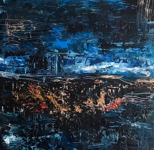 Le grand spectacle - tableau industriel chic by ÂME SAUVAGE, Painting for Sale on Singulart