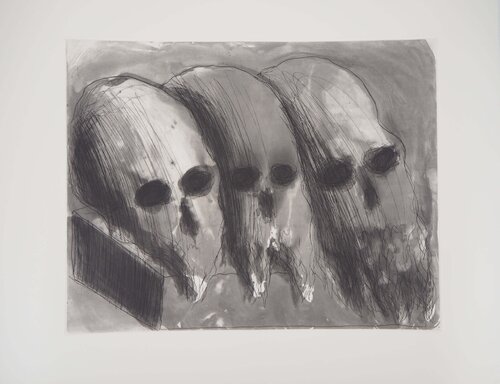 Vanité au trois crânes, Gravure originale de Miquel Barcelo, Impresión a la venta en Singulart