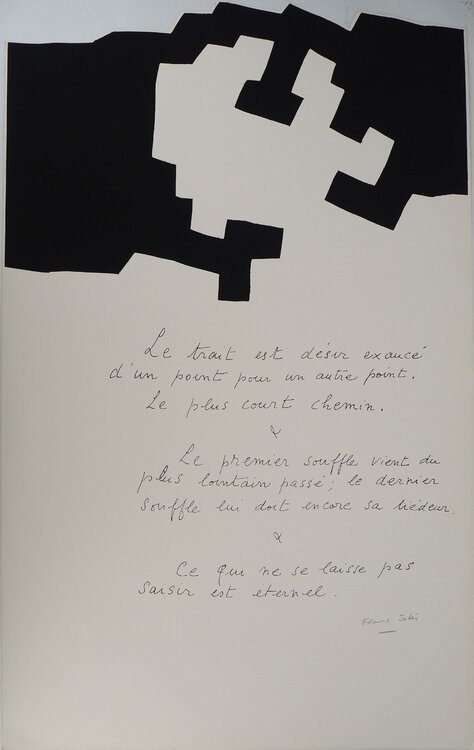 Placard, le trait est désir exaucé, Sérigraphie originale Eduardo Chillida