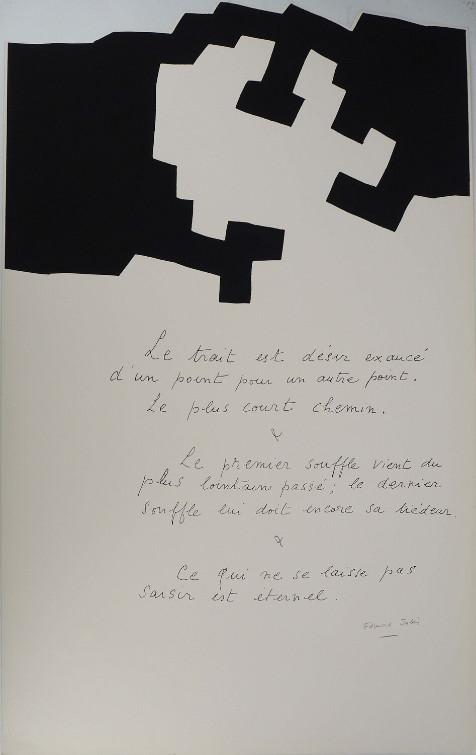 Placard, le trait est désir exaucé, Sérigraphie originale Eduardo Chillida Stampa in vendita