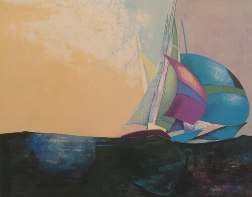 En Course by Claude Gaveau, Print for Sale on Singulart