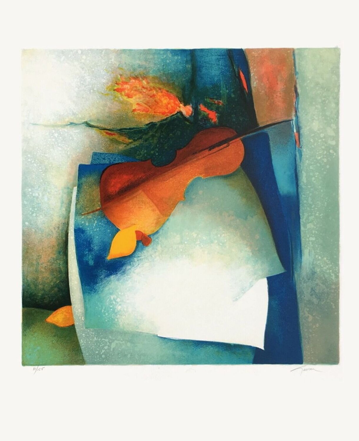 Nature morte au violon II Claude Gaveau