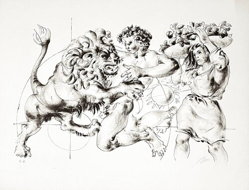 Dames des Decans - Lion di Erni Hans, Stampa in vendita su Singulart