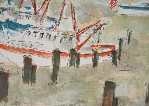 Port de pêche by Urbain Huchet, Print for Sale on Singulart