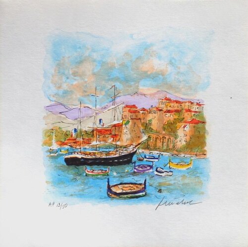 Voilier en rade by Urbain Huchet, Print for Sale on Singulart