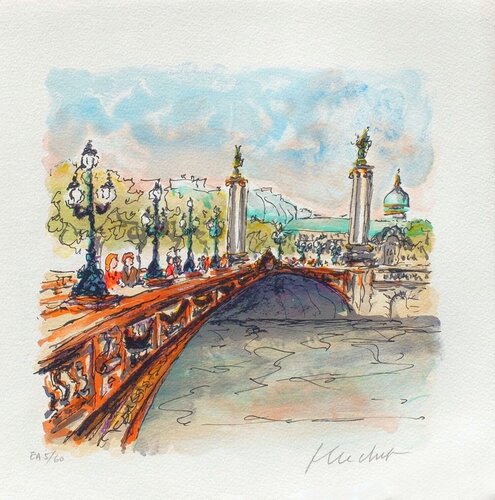 Paris, le Pont Alexandre III von Urbain Huchet, Druck kaufen auf Singulart