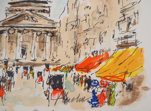 Paris, Place du Panthéon by Urbain Huchet, 인쇄 for Sale on Singulart