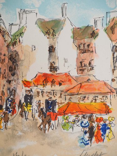 Paris, Place Saint-André des Arts by Urbain Huchet, 인쇄 for Sale on Singulart