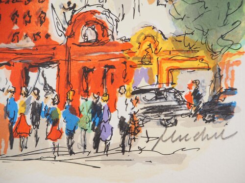 Paris, le Moulin Rouge di Urbain Huchet, Stampa in vendita su Singulart