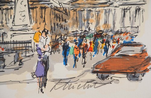 Place de la Concorde et Obélisque by Urbain Huchet, 인쇄 for Sale on Singulart