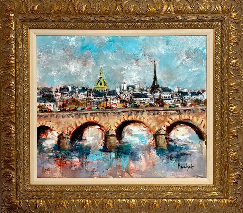 Le Pont Neuf a Paris by Urbain Huchet, Painting for Sale on Singulart
