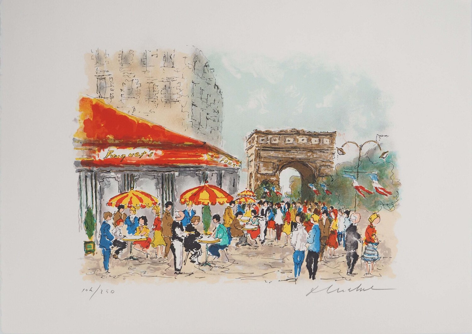 Vue sur l'Arc de Triomphe  Urbain Huchet Édition à vendre