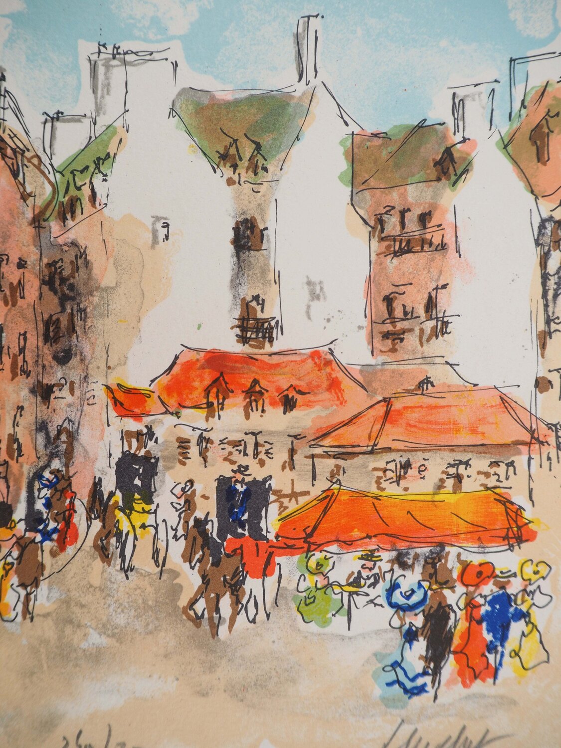 Paris, Place Saint-André des Arts Urbain Huchet Stampa in vendita