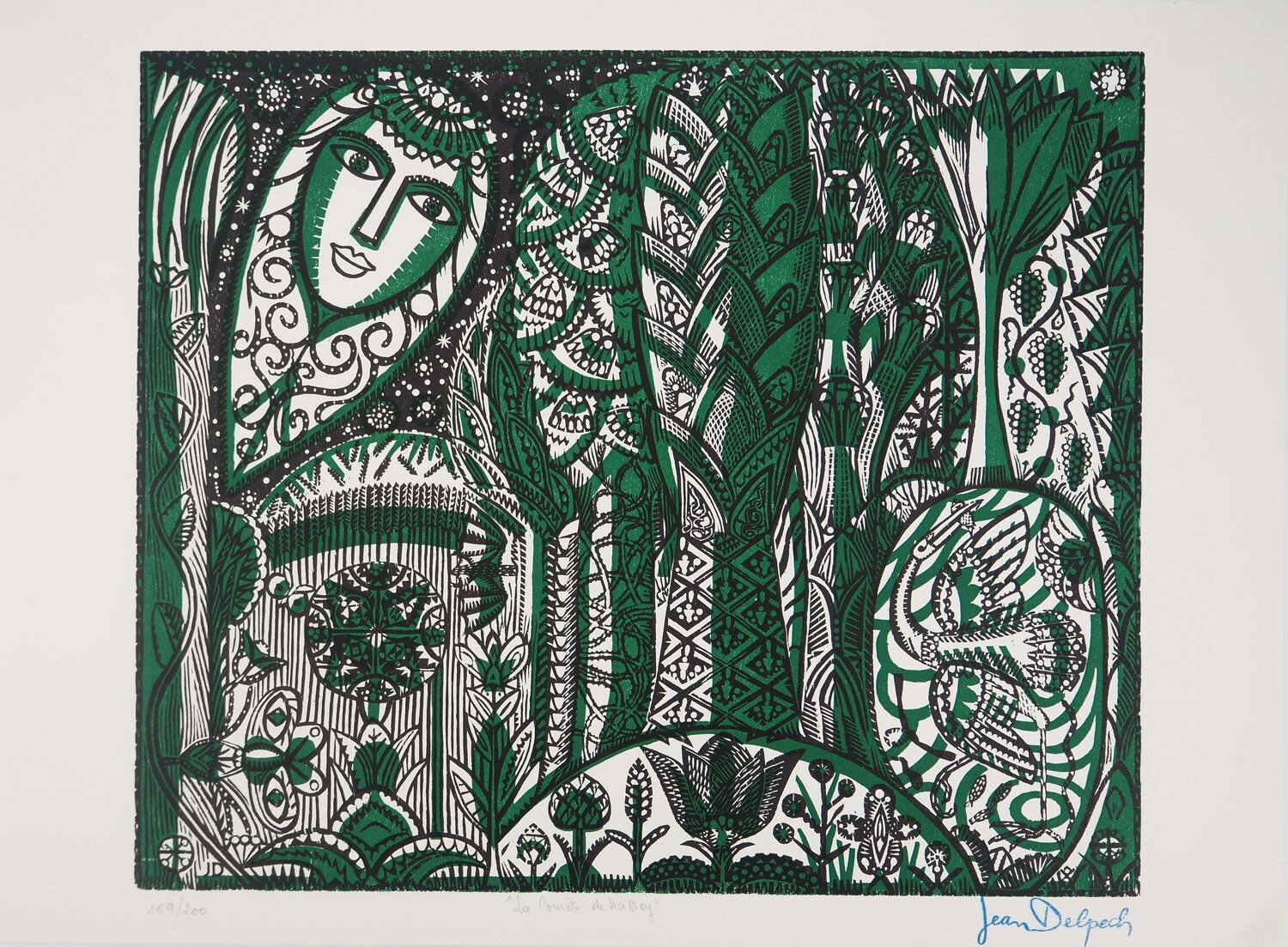 La comète de Halley, Gravure originale signée Delpech Jean Print for sale