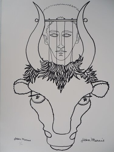 Mythologie, Hommage à Pan, Lithographie signée by Jean Marais, Print for Sale on Singulart