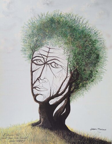 L'Olivier de Saint Jean Cap Ferrat, Lithographie signée by Jean Marais, Print for Sale on Singulart