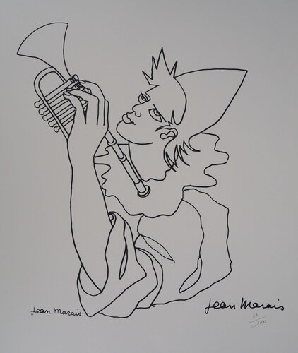Le Clown musicien by Jean Marais, Print for Sale on Singulart