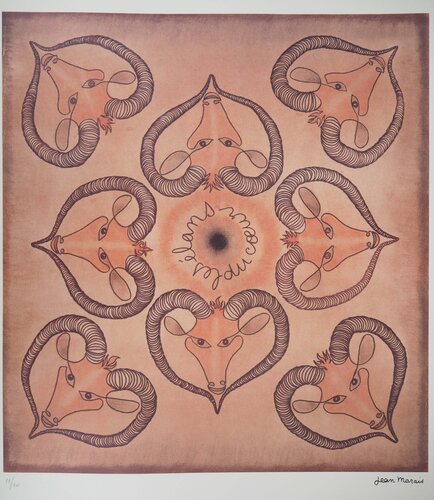 Zodiaque Bélier, Les élans du Cœur by Jean Marais, Print for Sale on Singulart