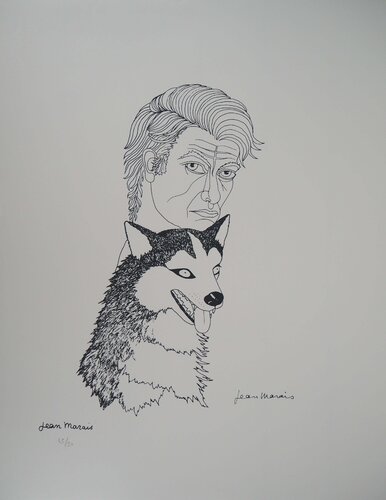 Autoportrait au Husky by Jean Marais, Print for Sale on Singulart