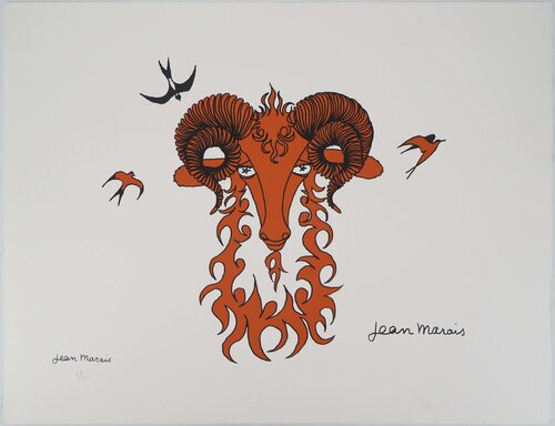 Zodiaque, le Bélier, Lithographie signée by Jean Marais, Print for Sale on Singulart